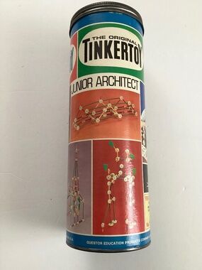 Vintage Tinkertoy Junior Architect #136-121 Pieces